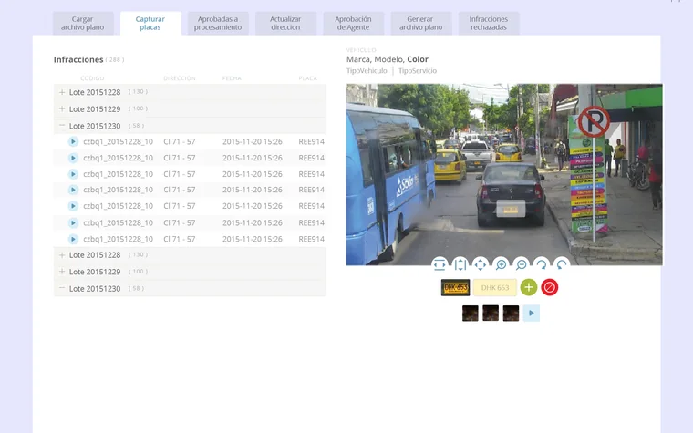 Backoffice de comparenderas — validación de fotodetección