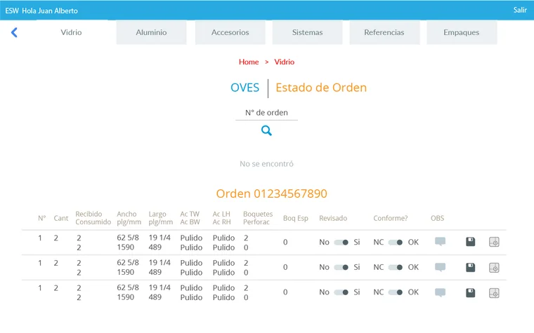 OMA y GlassInspector — la planta de ESWindows