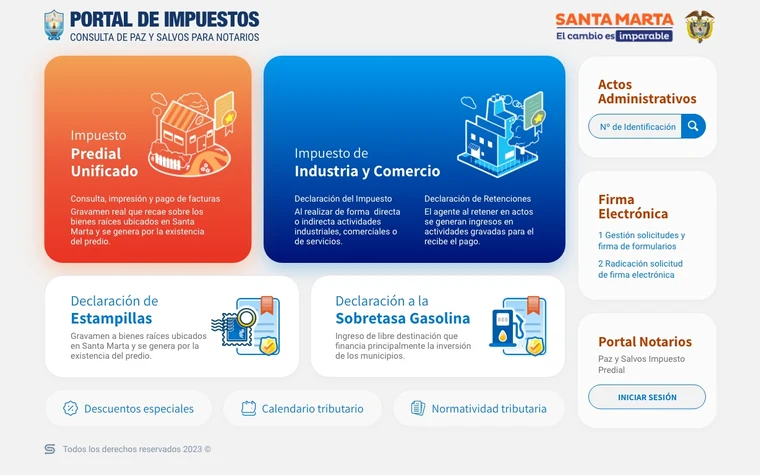 Portales de trámites SitiApp — Santa Marta y Magdalena