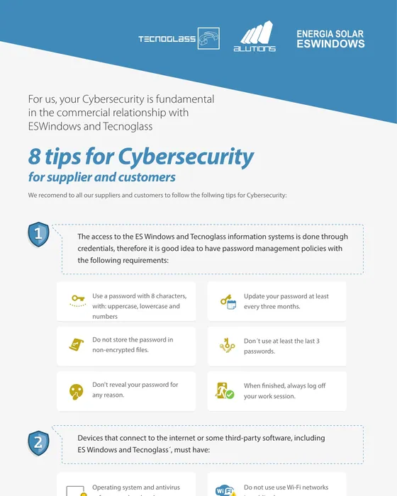 Pieza en ingl&eacute;s con ocho recomendaciones de ciberseguridad para proveedores y clientes