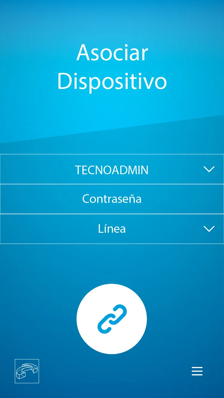 Pantalla para asociar un dispositivo a una l&iacute;nea de producci&oacute;n