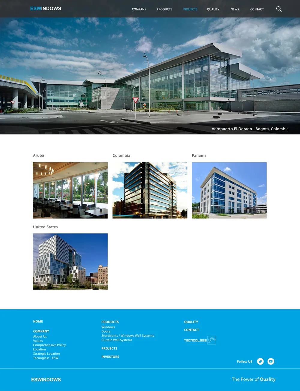 Propuesta A de la secci&oacute;n de proyectos de ESWindows, con la obra a todo el ancho