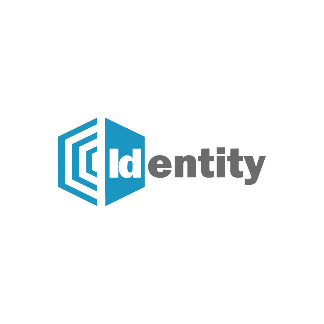 Logotipo Identity: un hex&aacute;gono con capas conc&eacute;ntricas junto al nombre