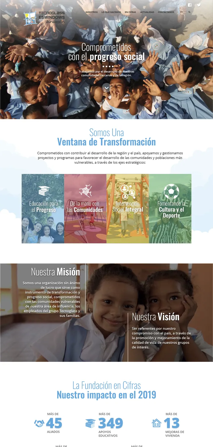 Maqueta inicial del sitio de la fundaci&oacute;n con los bloques sin acabado gr&aacute;fico