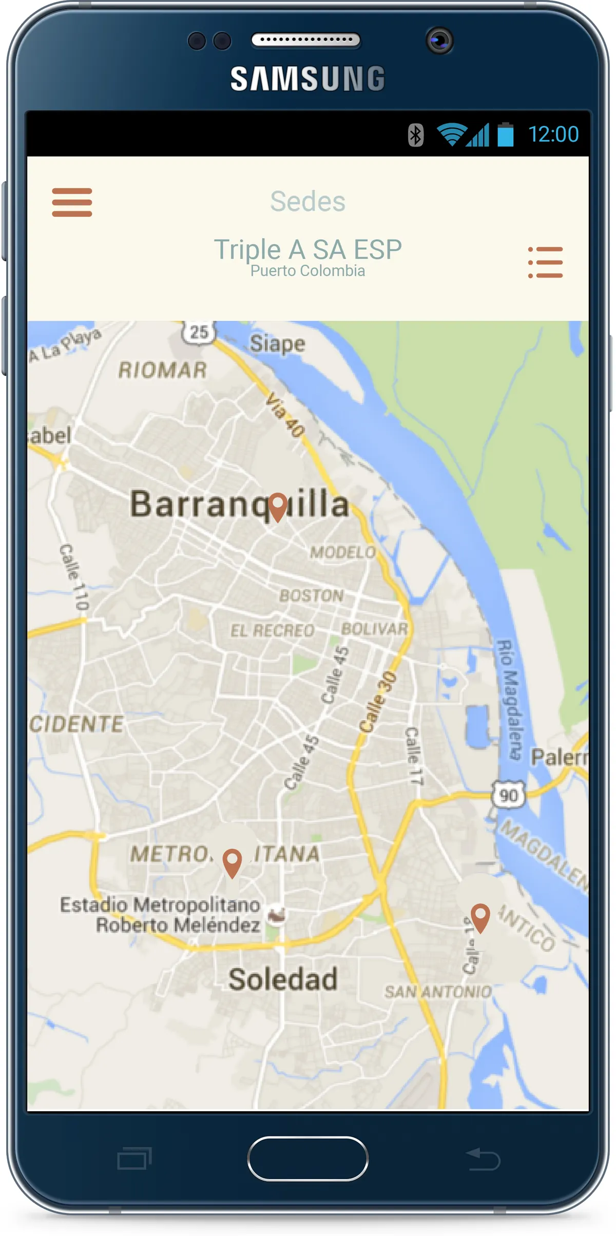 Sedes mapa empresa — AirTramit