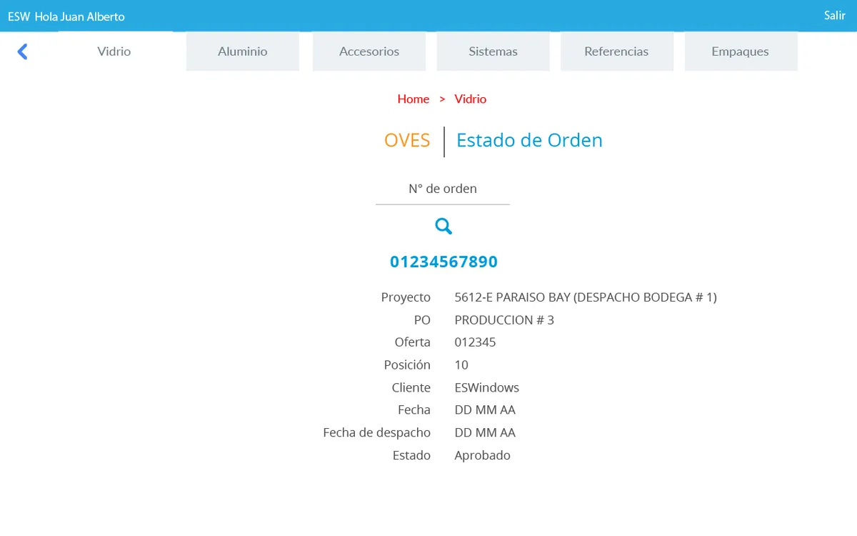 Vidrio estado orden detalle — GlassInspector