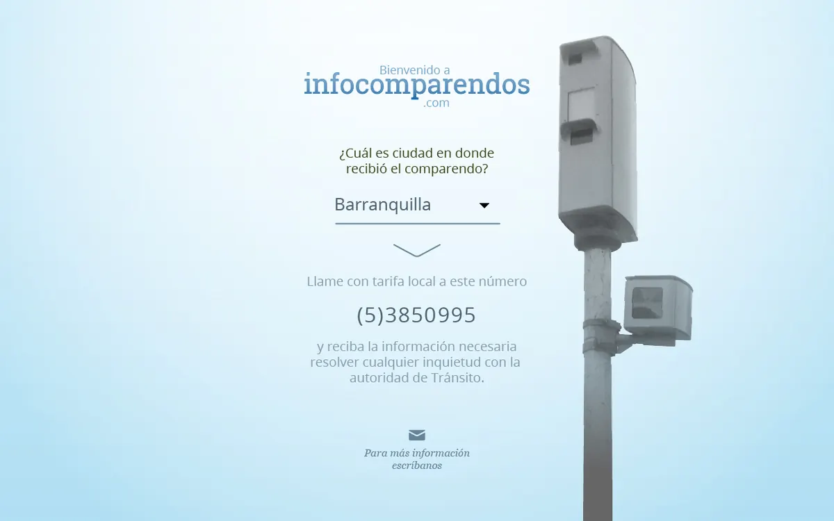 Inicio consulta comparendo — Infocomparendos