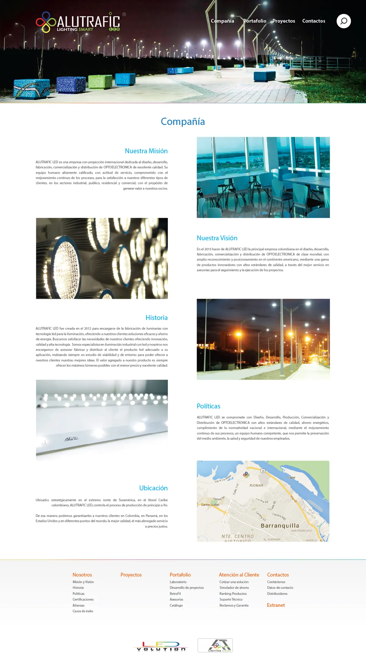 Web acercade — Alutrafic LED