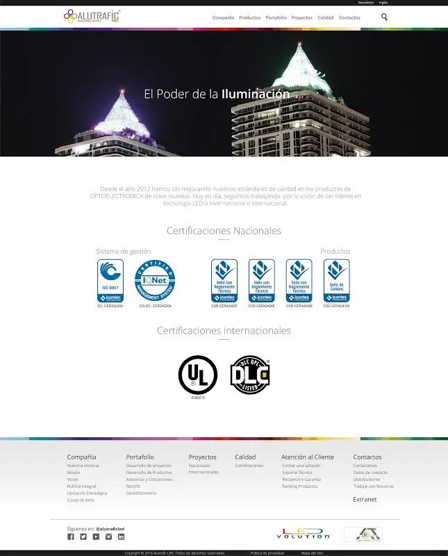 Web calidad — Alutrafic LED
