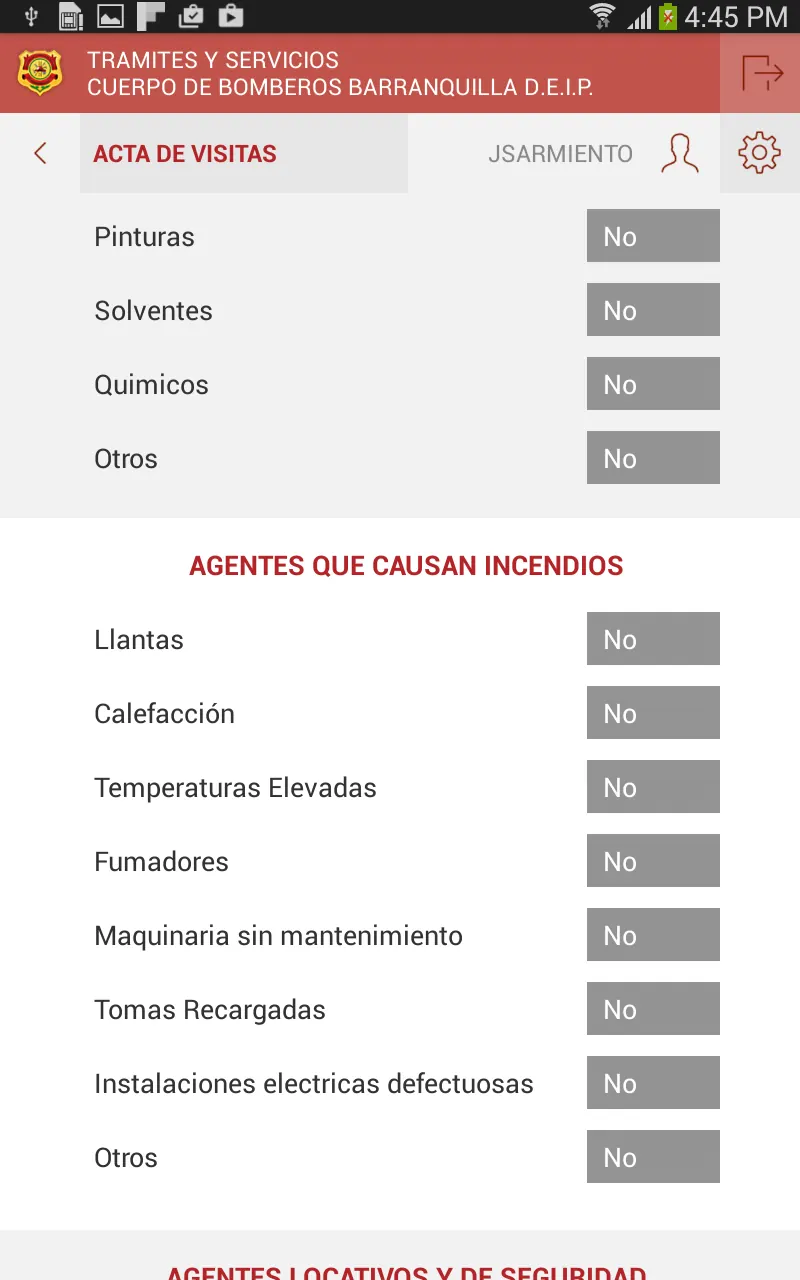 Screenshot — Bomberos · sitio, trámites y consola