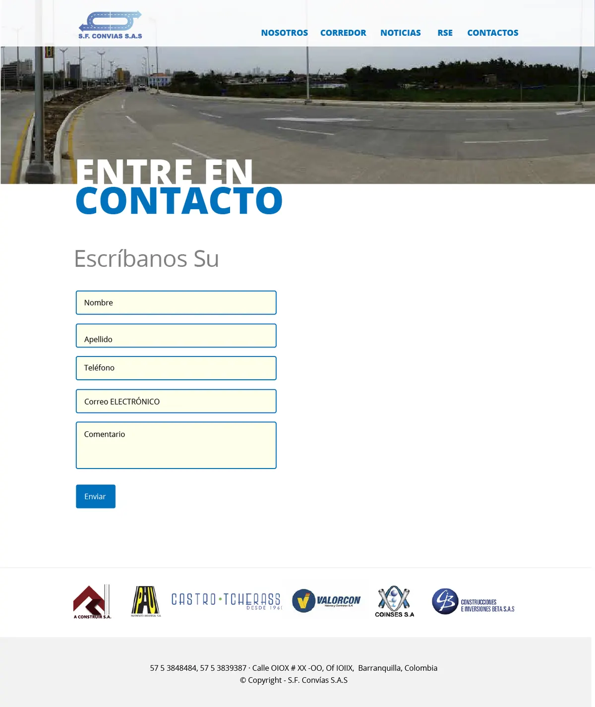Web contacto — ConCorPor · Corredor Portuario