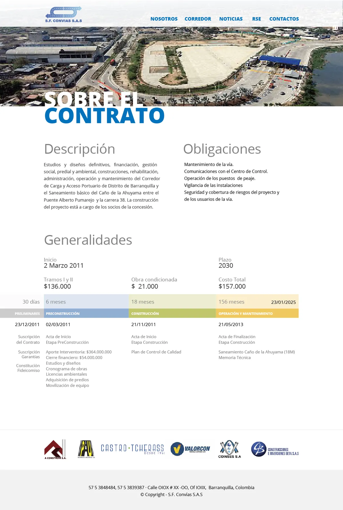 Web contrato — ConCorPor · Corredor Portuario