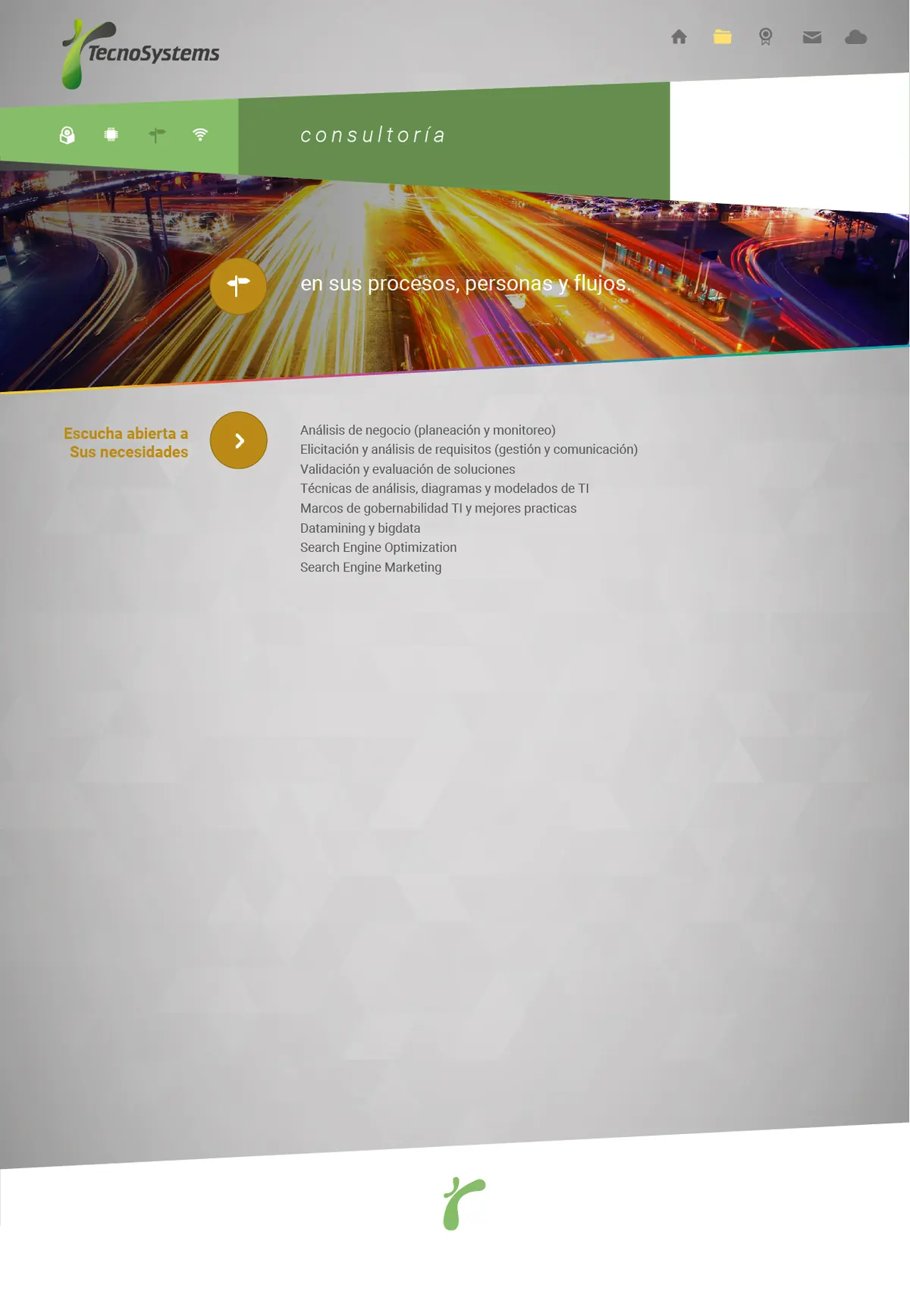 Tecnosystems website consultoria — Sitio de Tecnosystems